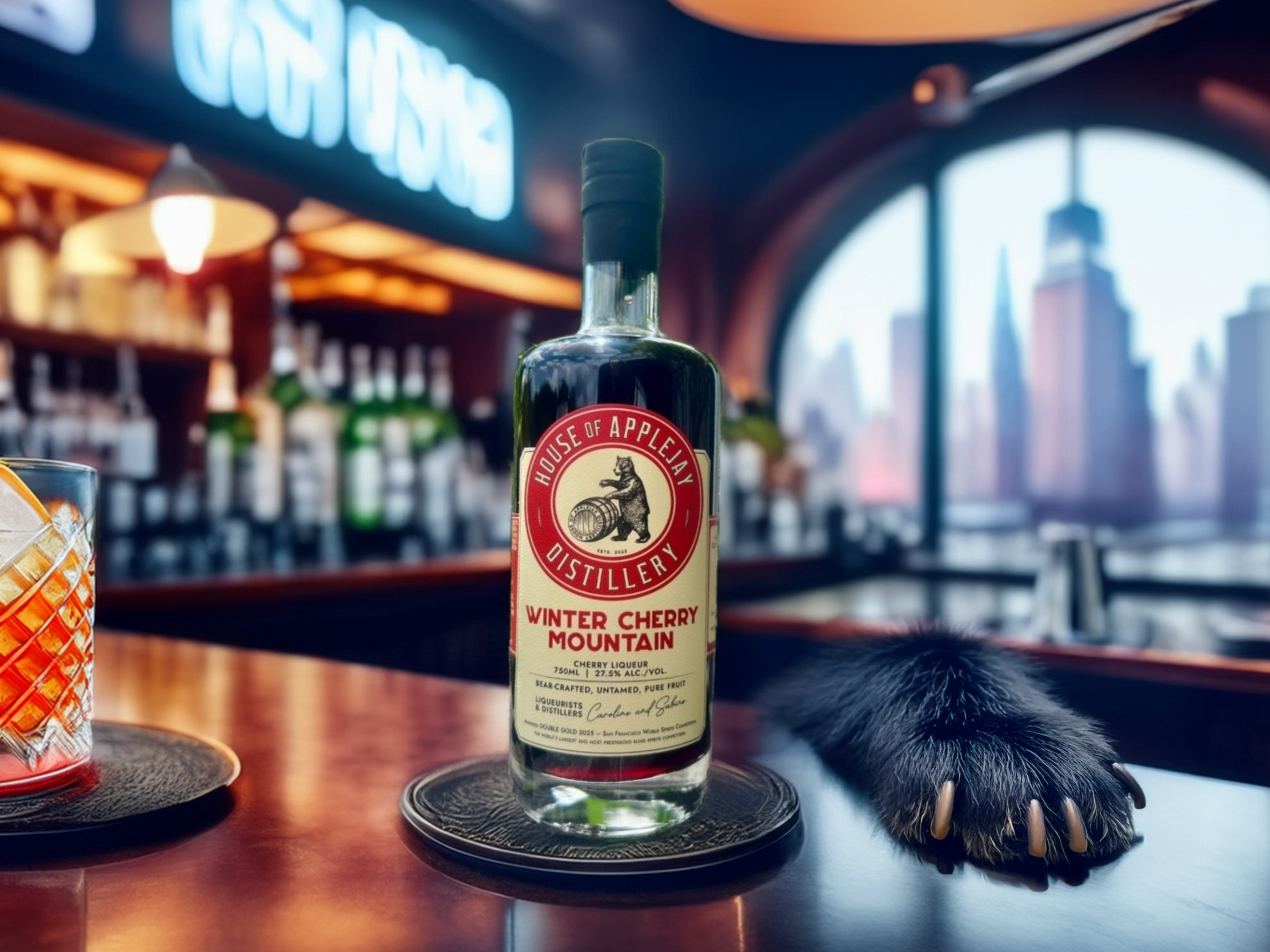 Winter Cherry Mtn with paw NYC