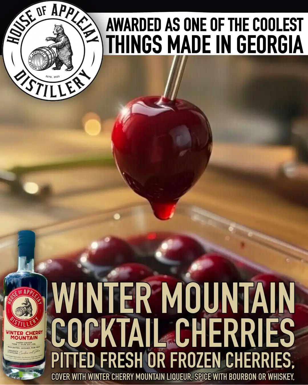 Winter Mtn Cocktail Cherries (c) House Of Applejay, Inc Winter Mtn Cocktail Cherries (c) House Of Applejay, Inc