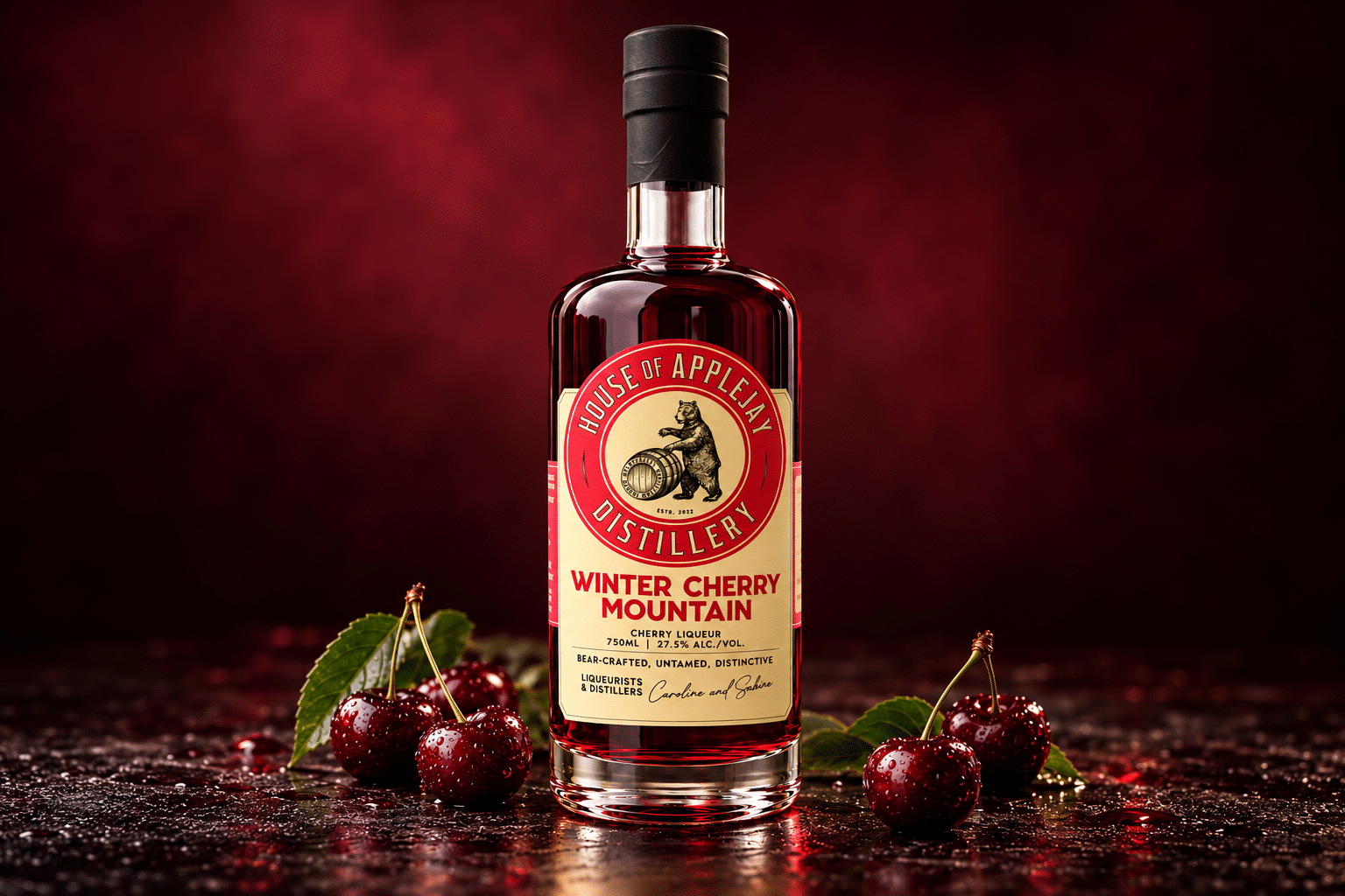 Winter Cherry Mountain Liqueur Still Life (c) House Of Applejay Bar Winter Cherry Mountain (c) House Of Applejay, Inc